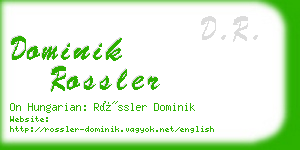 dominik rossler business card